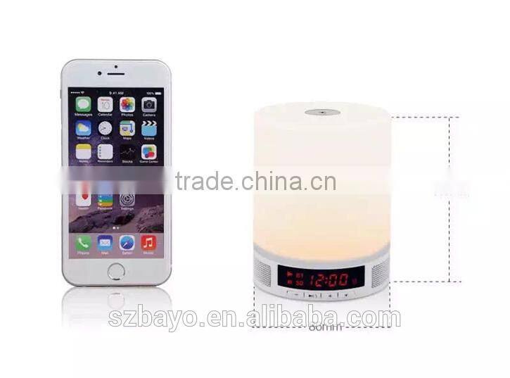 2016 New Arrival Romantic Lighting Bluetooth Speaker with Smart Alarm Clock