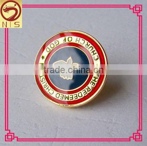 cheapest souvenir gift badge/custom logo metal pin badge