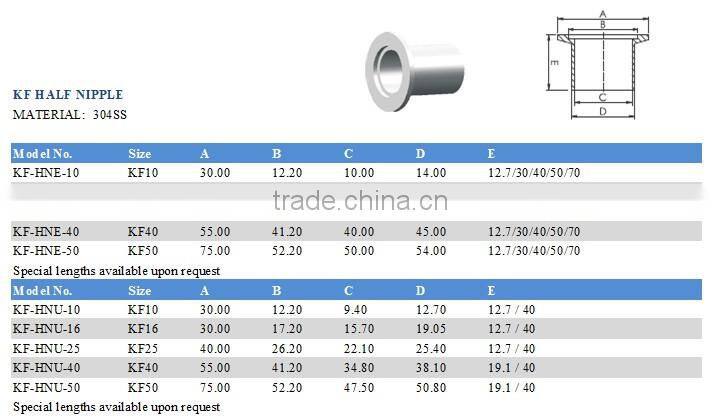 KF25, L=40mm stainless steel weld flange vacuum fittings