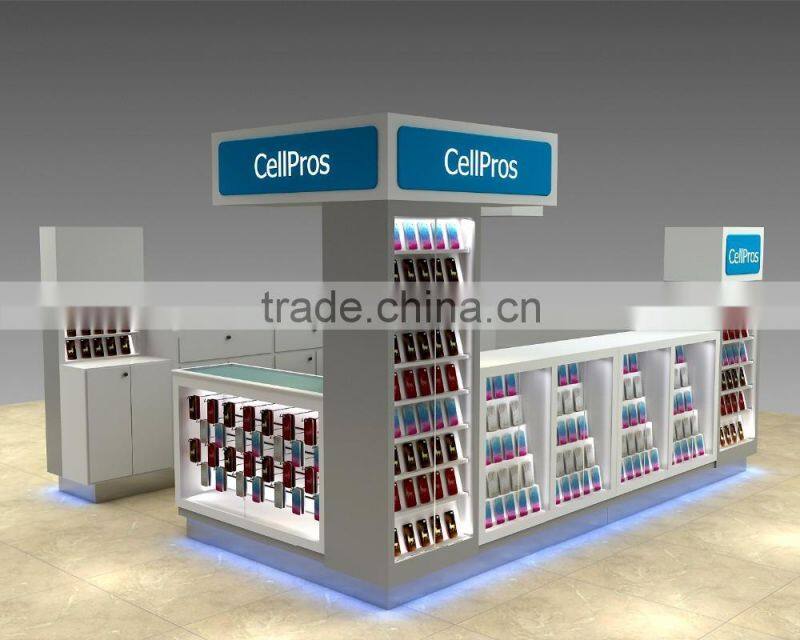 Fashion cell phone display kiosk for sale in mall