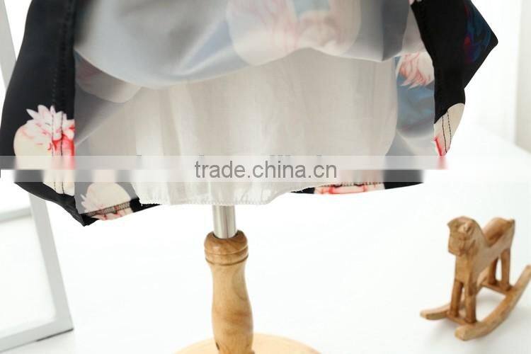 sleeveless foral beautiful lace tulle dress for girl