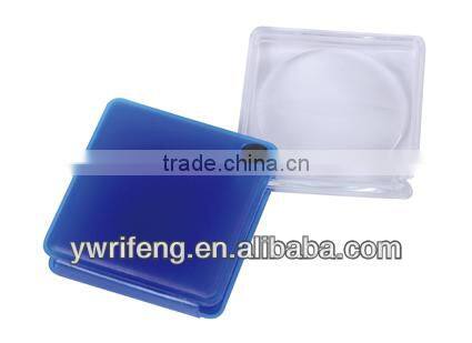 New Style fashion Optical Instruments magnifying glass key chain glass Magnifiers blank customized logo metal key chains