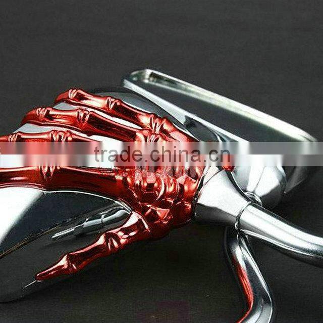 Motorcycle side mirror skull mirrors universal motorcycle rear mirror f 8mm 10mm
