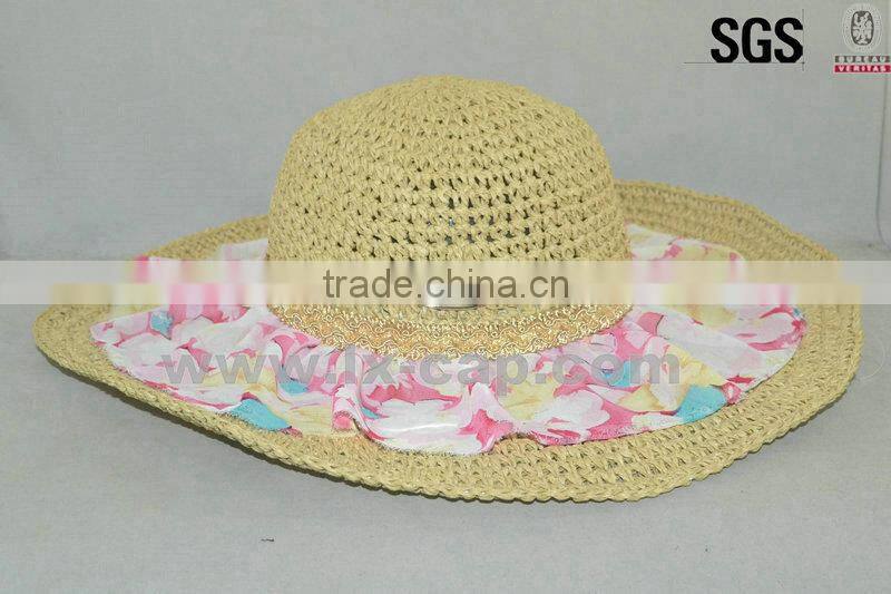 hand made floppy wholesale paper straw hat