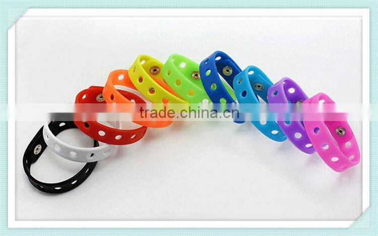 adjustable silicone rubber bracelet