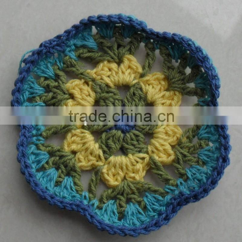 Four Leaf Clover design crochet flower for garment