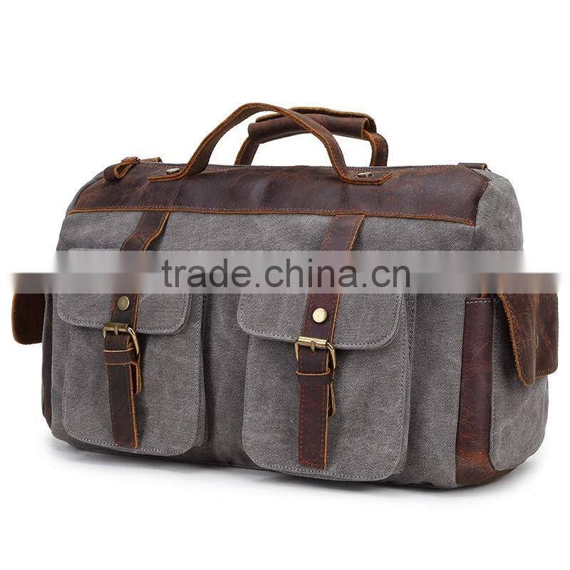 Hot Sell Vintage Canvas Weekend Duffle Bag for Travel (YX-Z108)