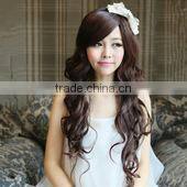 Elegant and beautiful long curly wig