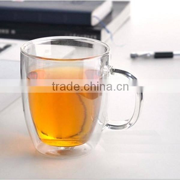 Double wall heat preservation and heat insulation tea milk cup