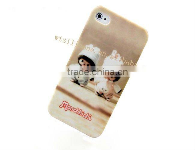 Monchhchi Cartoon Smooth Silicone Skin Back Case Cover Protector for Apple iPhone 4G 4S