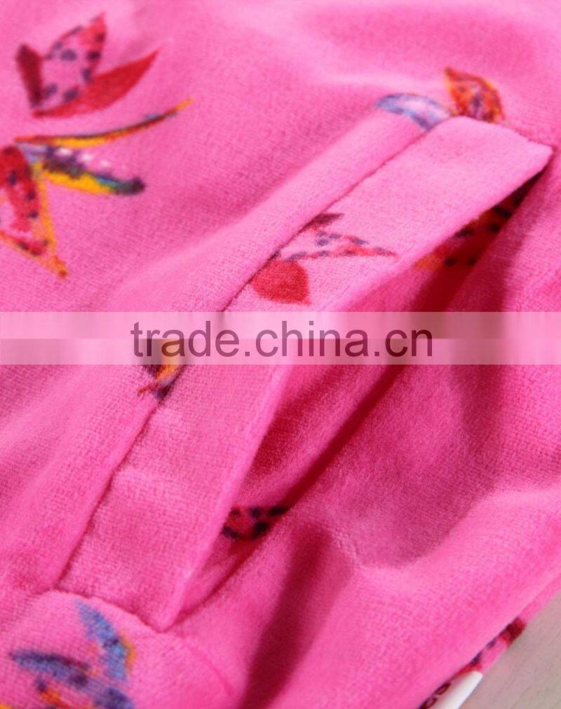 peach ladies loungewear suit bathrobe