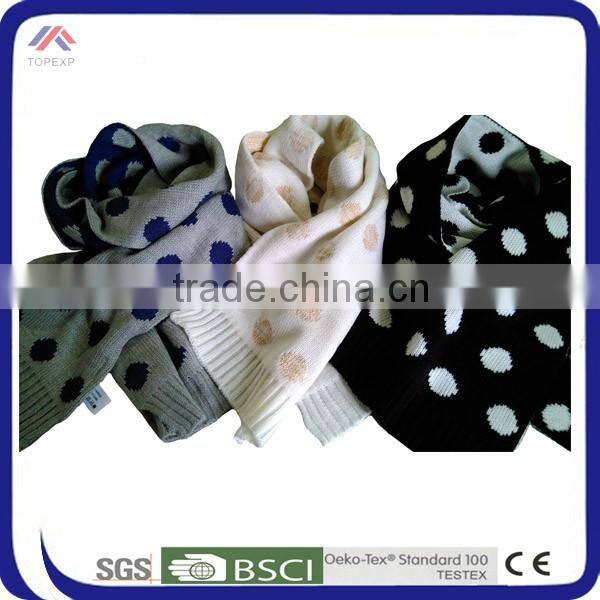 Girls Knitted Scarf Printed Short Scarf