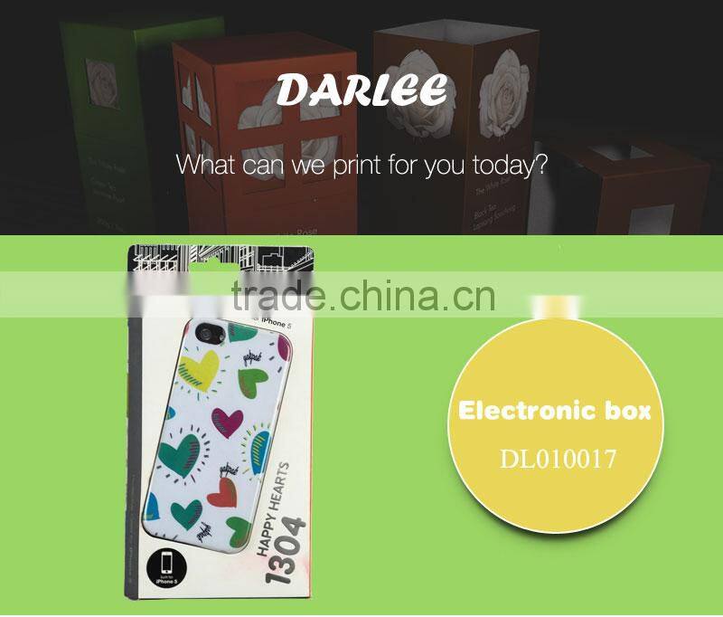 High quality unique design embossed UV hanging paper box for phone accessories