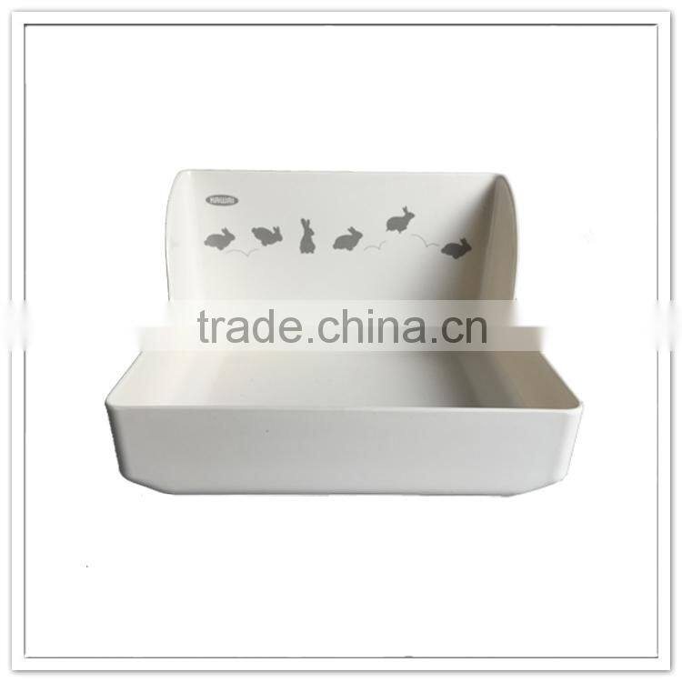 Market new arrival non-slip bathroom use white melamine unbreakable soap box