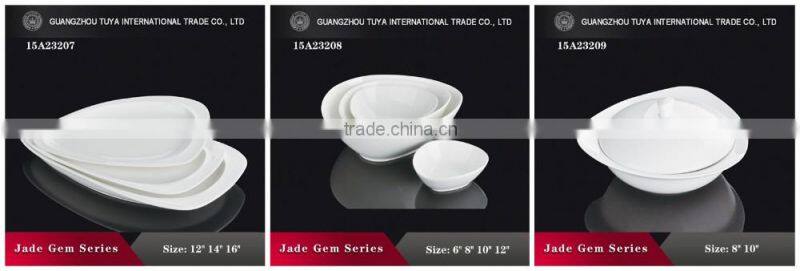 Wholesale high quality, delicate white fine porcelain dinner set