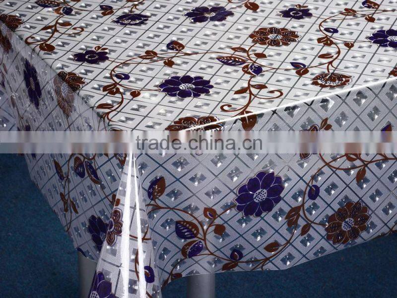 3D Embossed Printed PVC Tablecloth Table Cover