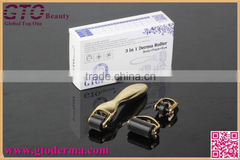 GTO derma registered brand 180/600/1200 micro needle roller for eye/face/body