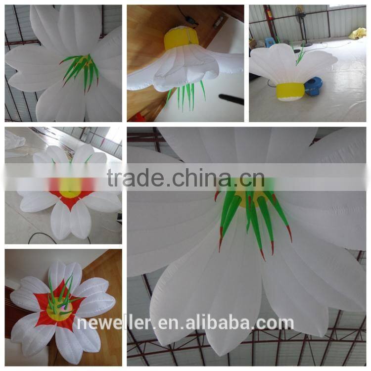 lwo price pvc promotion wedding inflatable flower With LED light