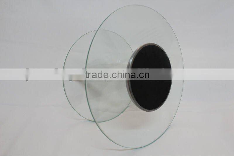 2 layers wedding glass cake stand