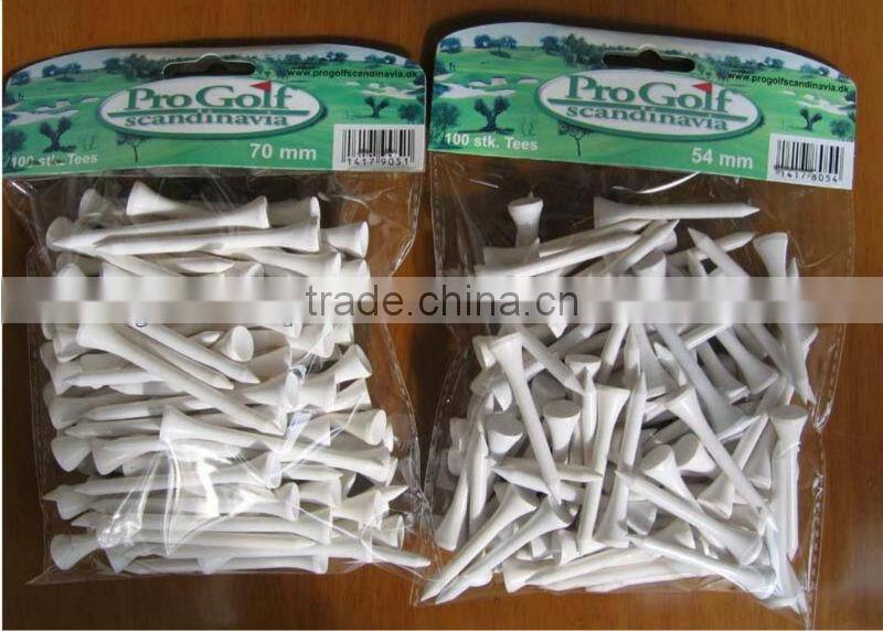 Header Card Packag Wood Golf Tees With High Quality