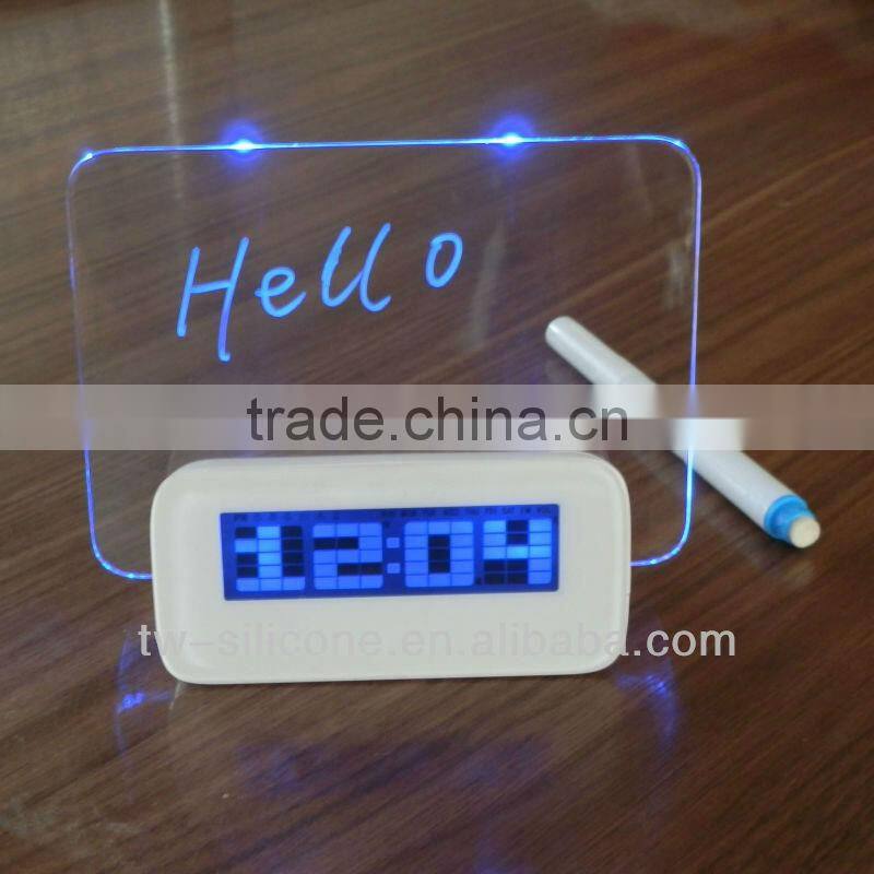 Fashion message board led alarm clock