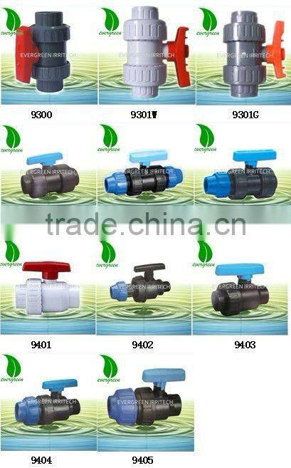 PVC male union ball valve irrigation valve