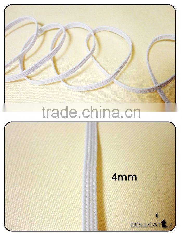Hot 4mm elastic lot trim rubber band, white100 yard customized