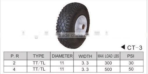 4.10/3.50-5 pneumatic tubeless handtruck wheel lawnmower wheel hand trolley wheel