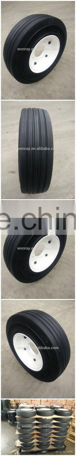 hot sale made in China trailer tyres 4.00-8 solid rubber tires and wheels with low price