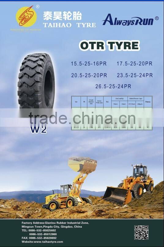 TOP CHINA BRAND EARTHMOVER TYRE 15.5-25 17.5-25 23.5-25 20.5-25 LOADER TYRE OTR TYRE