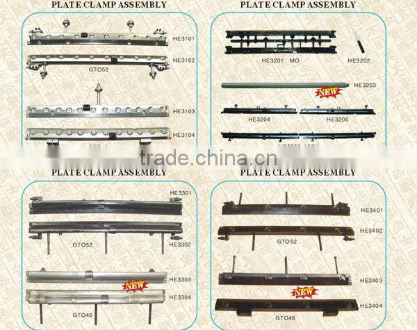 GTO plate clamp for Heidelberg GTO46, HE3103 3104