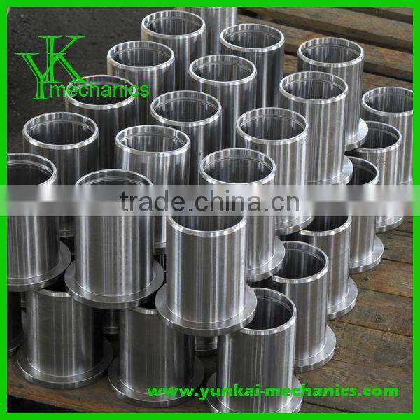Precision CNC machining steel guide bushing, flanged bushing, cnc turning parts