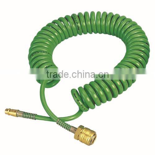 Recoil hose with USA type quick coupler Hose available material :PE(Polyethylene) .PU(Polyurethane).Nylon