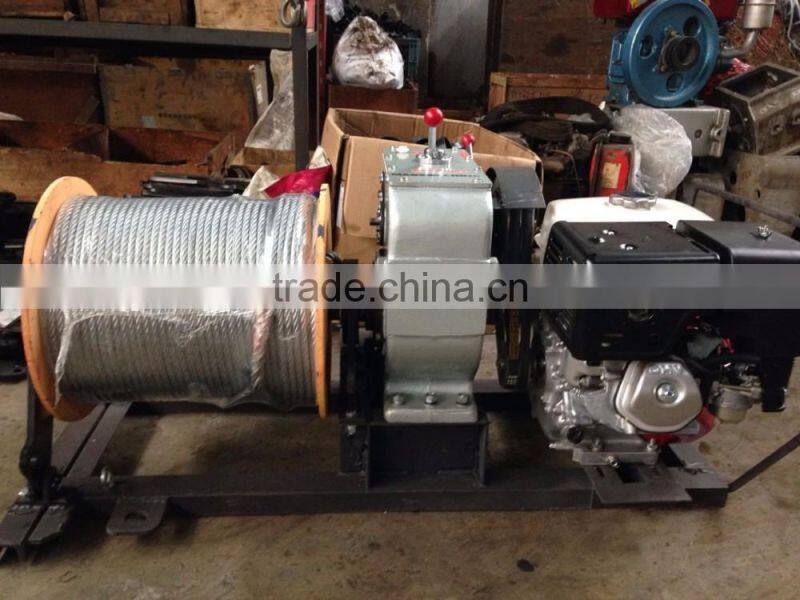 5 Ton HONDA gasoline engine wire rope hoist pulling winch