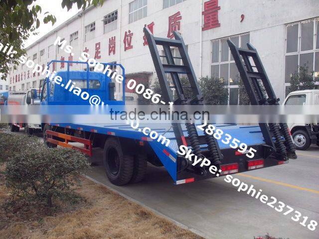 4*2 Dongfeng Jingka 7ton Small Flat Bed Truck,excavator carrying truck