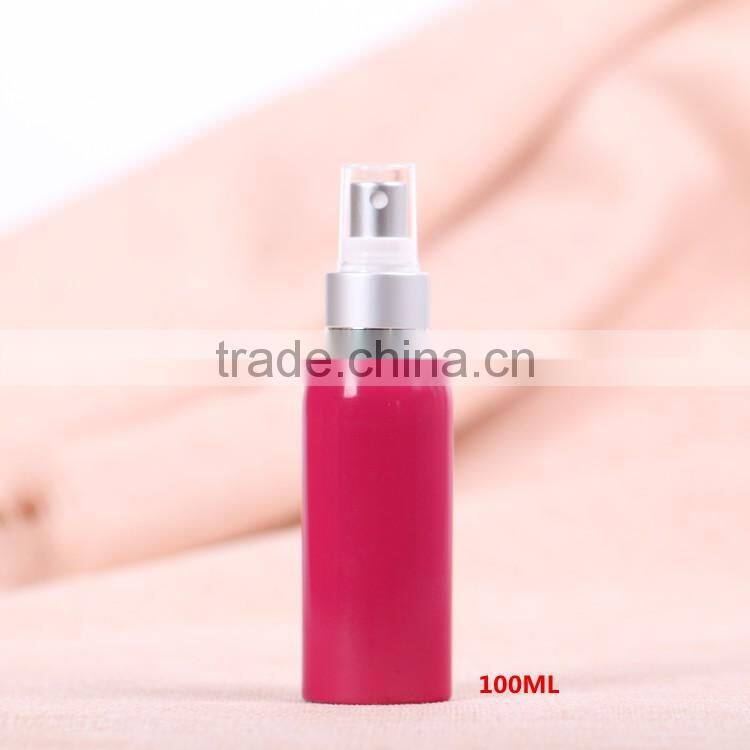 Wholesale 20-300ml rose red aluminum packaging bottle aluminum mist spray bottle for cosmetic packaging