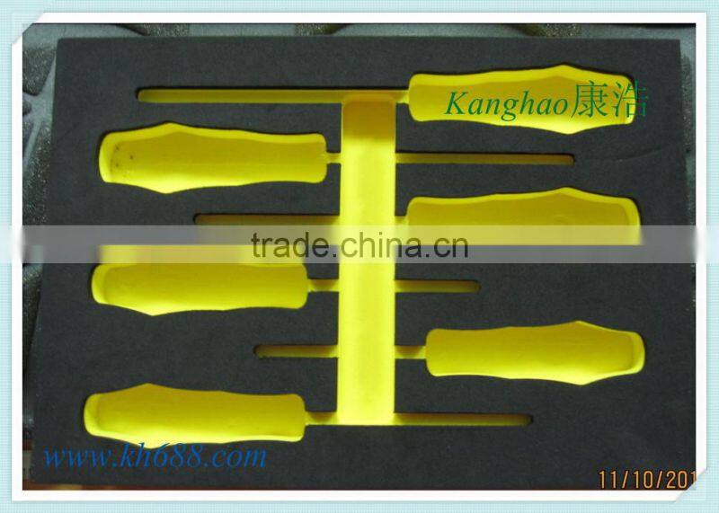 flocking box, flocking jewellery box, EVA foam with flocking, flocked EVA foam packing