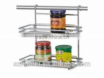 Three Layers Spice Storage Kitchen metal Wall Rack