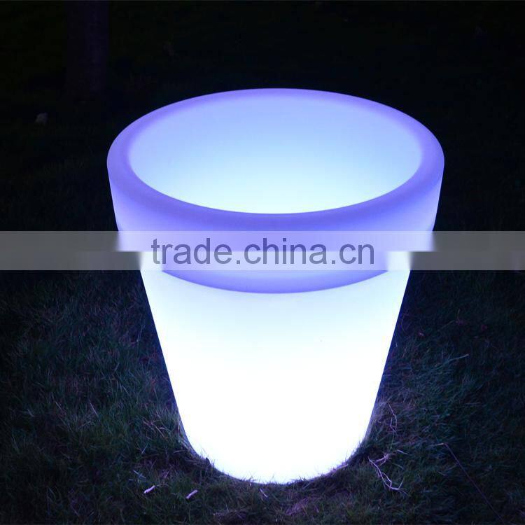high quality plastic LED Colorful decorative flower pot for wholesale