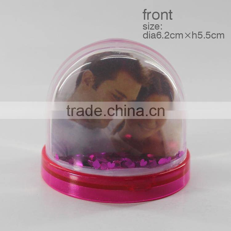 Polyresin Custom Romantic Wedding Picture Insert Snow Globe