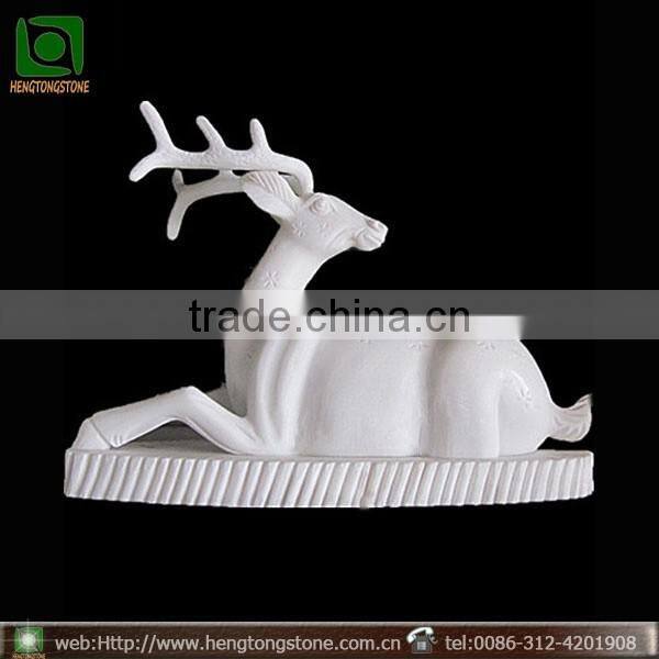 Hand Carved Small Marble Animal Craft of Deer Statue