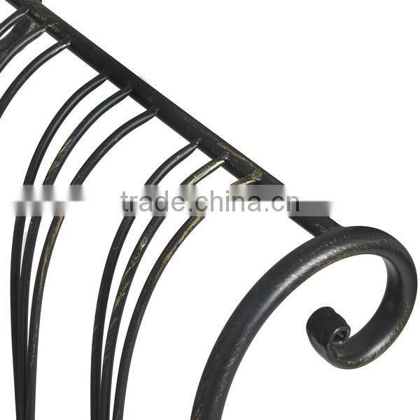 Top selling antique brown iron garden bench