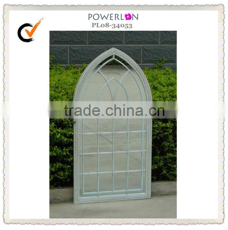 Small Antirust European Style Metal Framed Wall Mirror