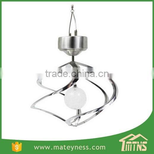 Outdoor Garden Solar Power light Saturn Spiral Wind Spinner