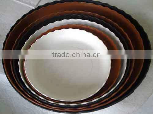 Simple plastic flower pot - saucer KLDH-240