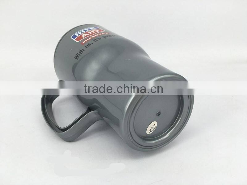 plastic coffee mug cup plastic double wall travel car mug for promotion
