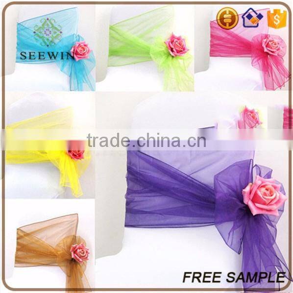 elegant organza chair sash chair decorations for wedding