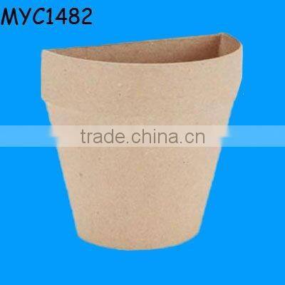 Half flower pot natural clay flower pot