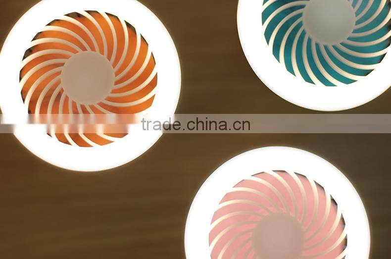 Pocket LED Light Fan Personal Table Light Fan with Built-in battery