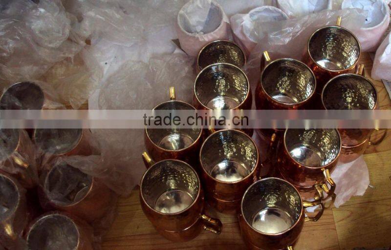 BPA FREE BARREL SHAPED MOSCOW MULE 100% PURE COPPER DINKING MUG